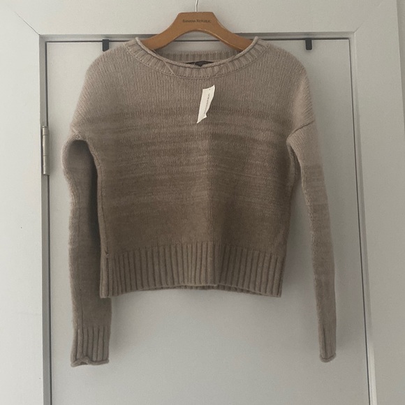 BNWT banana republic 100% cashmere ombré cropped sweater size S